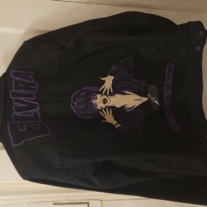 Elvira Cakeworthy Black Denim Jacket Medium